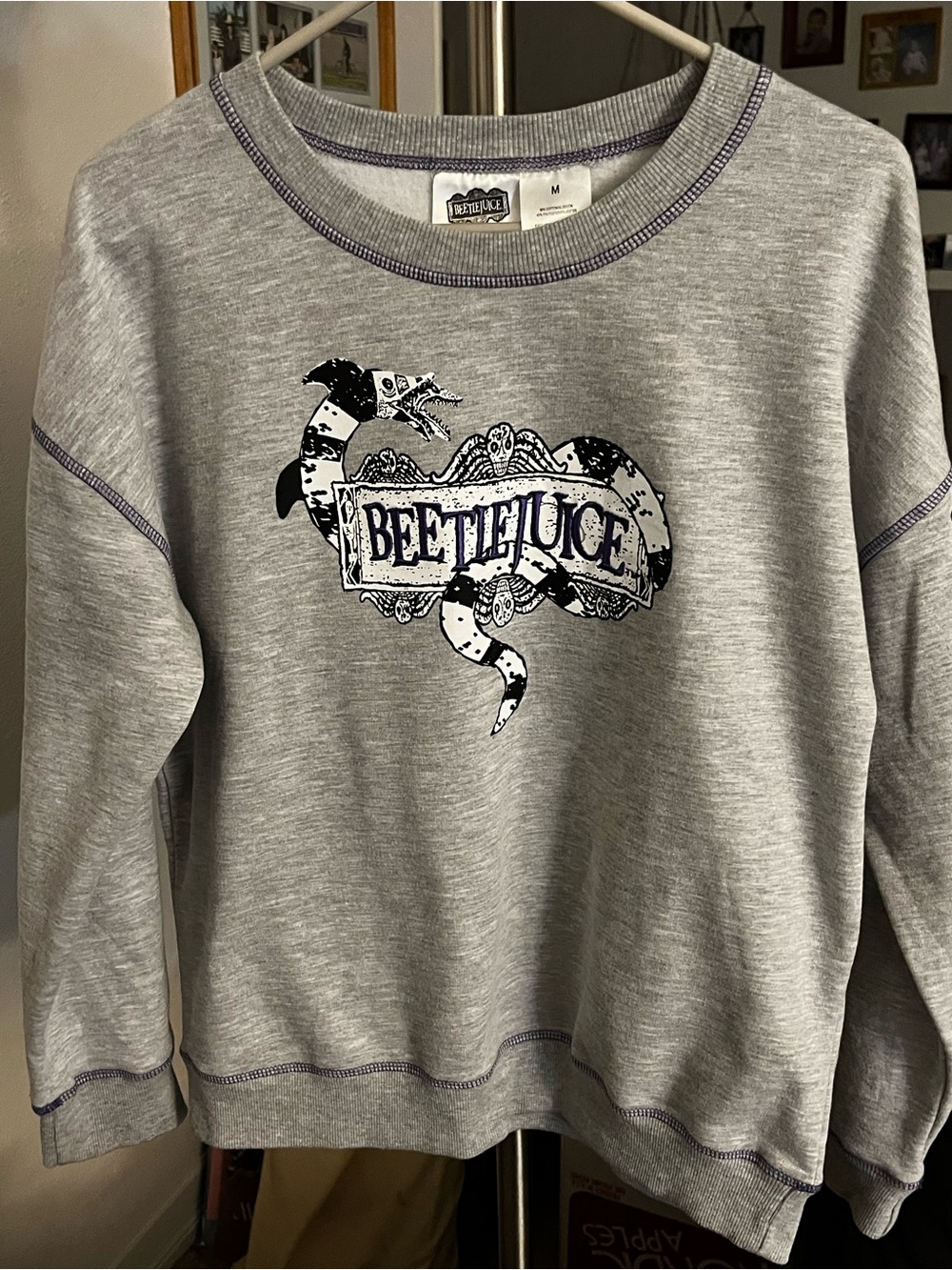 Beetlejuice Graphic Crewneck Sweatshirt - Grey